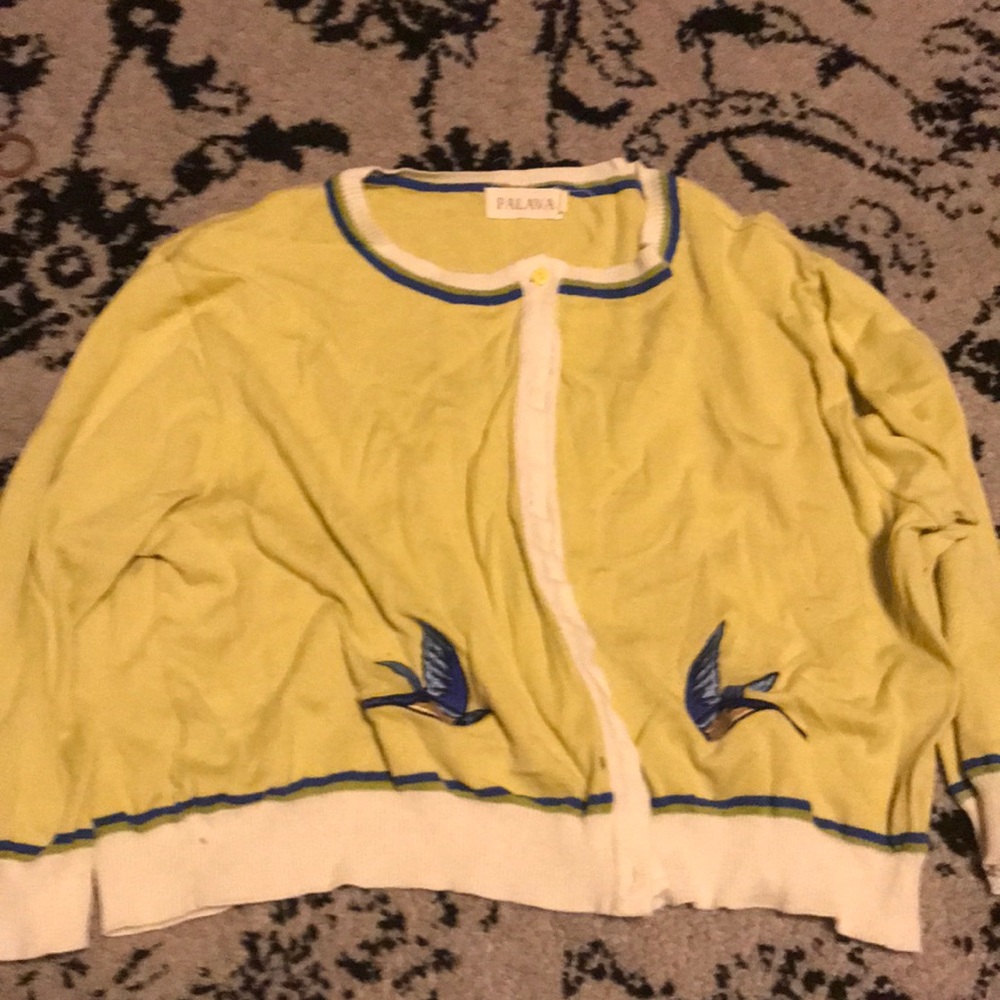 Palava Brand ModCloth Bird Cardigan